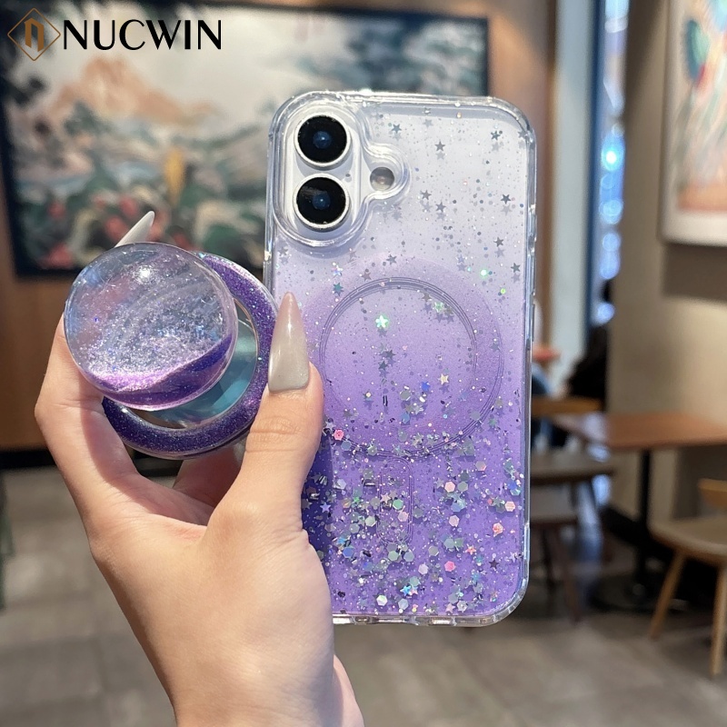 Fragance X - Transparent Magnetic Quicksand Bracket Case For