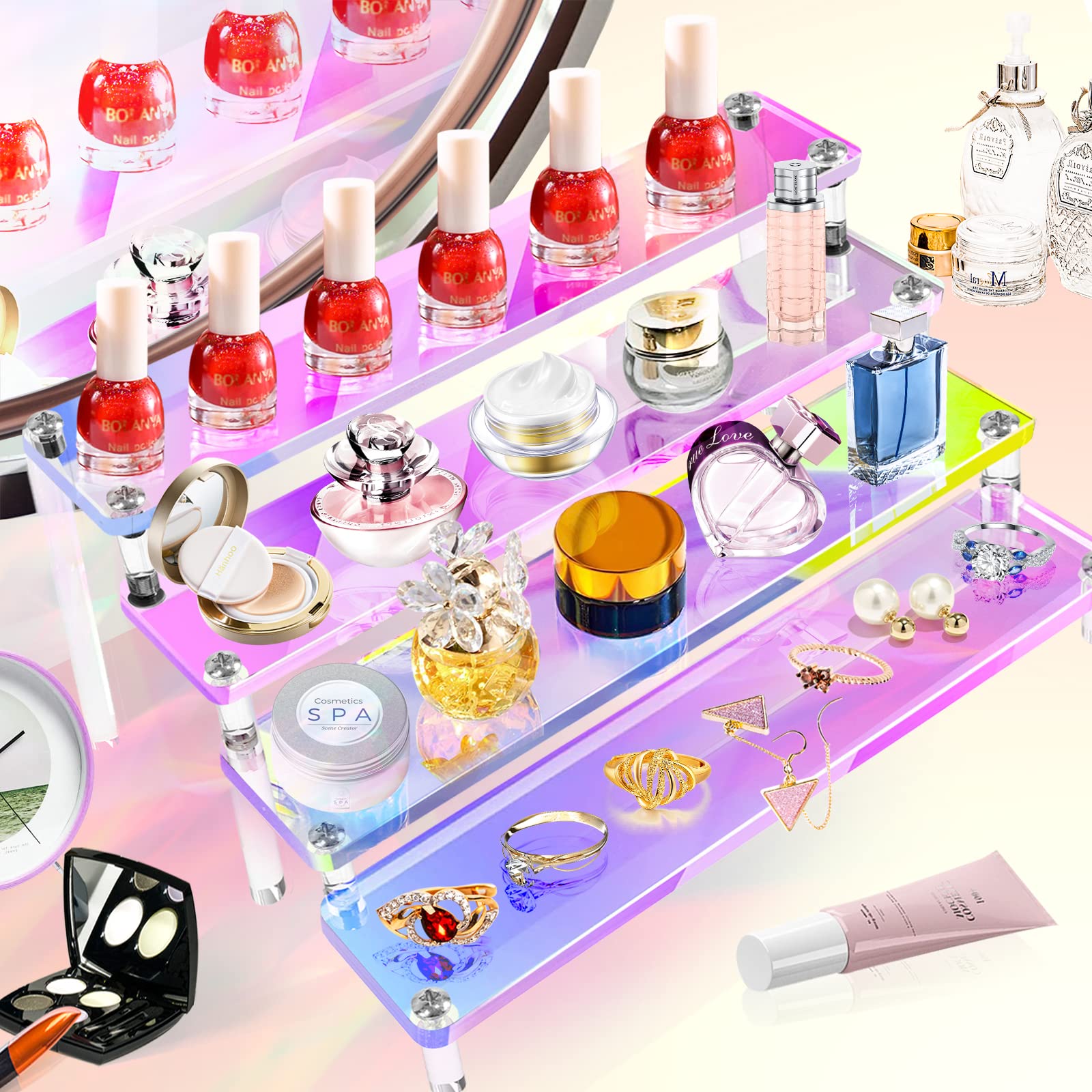 1-5 Tier Iridescent Acrylic Di - Perfume Fragrance Holder review and price