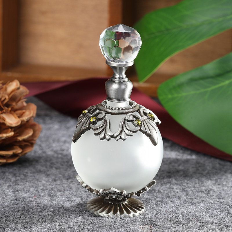 Antique Silver Metal Glass Per - Perfume Fragrance Holder review and price