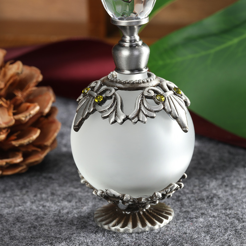 Antique Silver Metal Glass Per - Perfume Fragrance Holder review and price