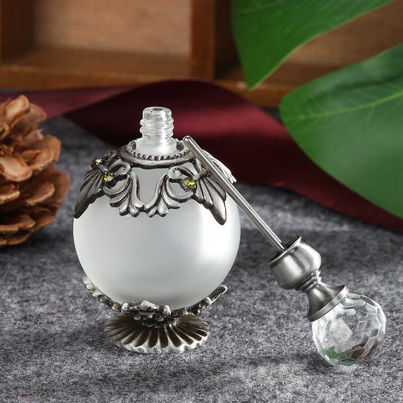 Antique Silver Metal Glass Per - Perfume Fragrance Holder review and price