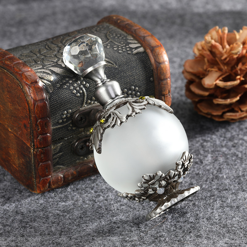 Antique Silver Metal Glass Per - Perfume Fragrance Holder review and price